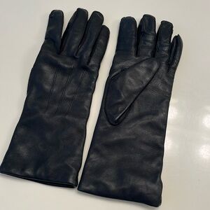 Coach Cashmere Lined Leather Driving Gloves